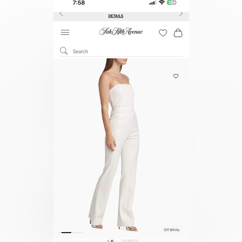 Alice + Olvia Strapless Jumper Jumpsuit Size 12 – Faux Leather - NWT